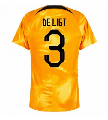 Lacne Muži Futbalové dres Holandsko Matthijs de Ligt #3 MS 2022 Krátky Rukáv - Domáci